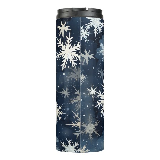 Snowy Winter Night Thermosbecher (Rückseite)
