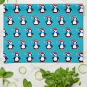 Snowy Winter Penguin Geschirrtuch (Gefaltet)
