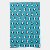 Snowy Winter Penguin Geschirrtuch (Vertikal)