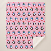 Snowy Winter Penguin Sherpadecke (Vorderseite)