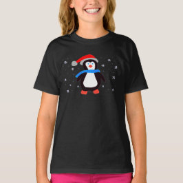 Snowy Winter Penguin T-Shirt
