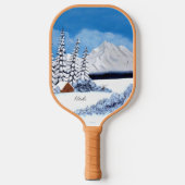 Snowy Winter Pickleball Paddle (Vorderseite)