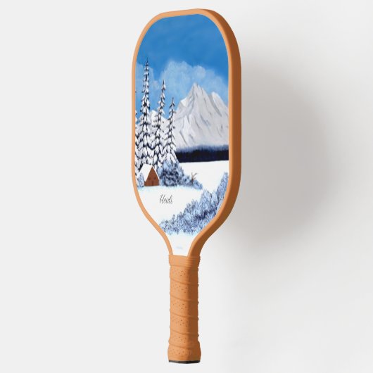 Snowy Winter Pickleball Paddle (Links)