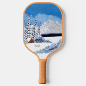 Snowy Winter Pickleball Paddle (Rückseite)