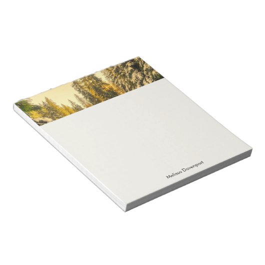 Snowy Winter Pine Trees Nature Foto Notizblock (angewinkelt)