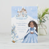 Snowy Winter Princess Tea Party Einladung (Stehend Vorderseite)