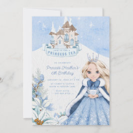 Snowy Winter Princess Tea Party Einladung