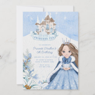Snowy Winter Princess Tea Party Einladung