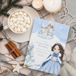 Snowy Winter Princess Tea Party Einladung