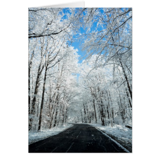 Snowy Winter Road Szene (Vorne)