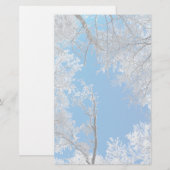 Snowy Winter Scene Briefpapier (Vorne/Hinten)