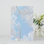 Snowy Winter Scene Briefpapier (Stehend Vorderseite)