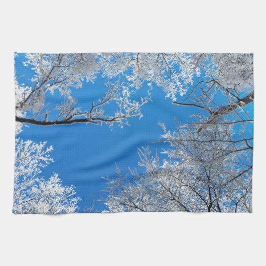 Snowy Winter Scene Handtuch (Horizontal)