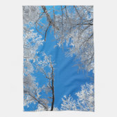 Snowy Winter Scene Handtuch (Vertikal)