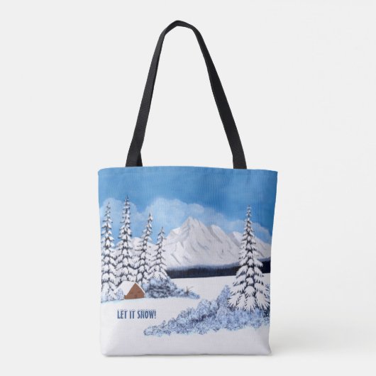 Snowy Winter Scene Tasche (Rückseite)