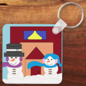 Snowy Winter Schlüsselanhänger (Rückseite)