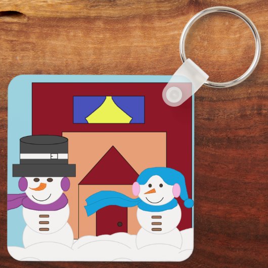 Snowy Winter Schlüsselanhänger (Rückseite)