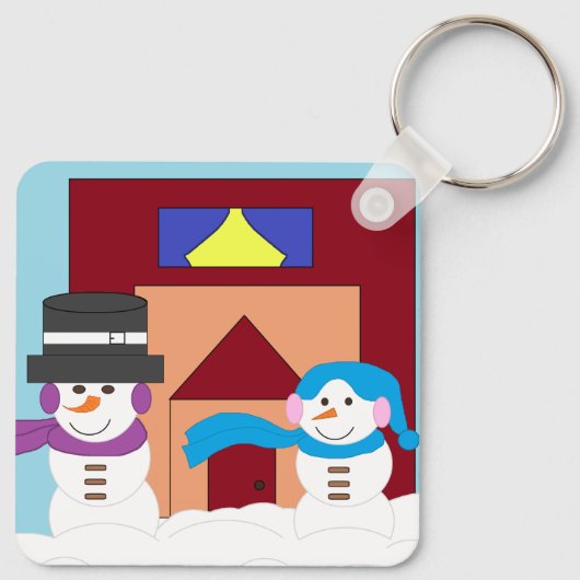 Snowy Winter Schlüsselanhänger (Rückseite)