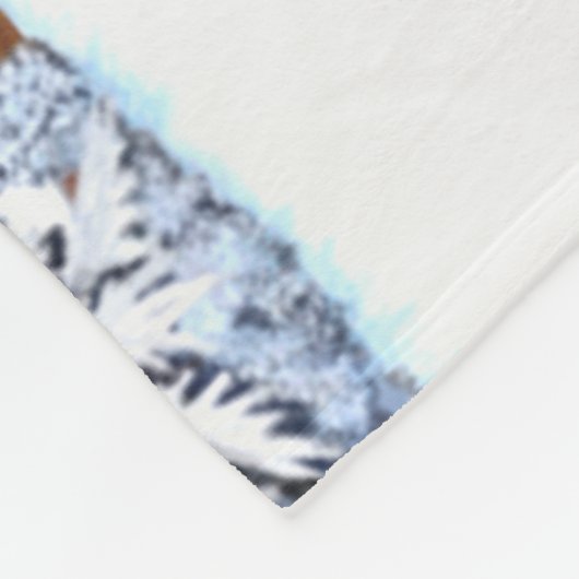 Snowy Winter Small Fleece Blanket (Ecke)