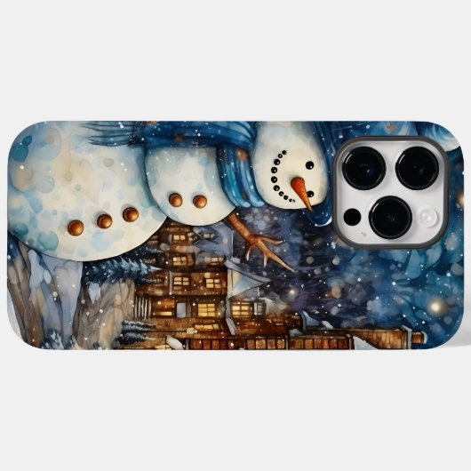 Snowy Winter Town Wonderland Case-Mate iPhone Hülle (Rückseite (Horizontal))