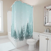 Snowy Winter Trees Duschvorhang (Beispiel)