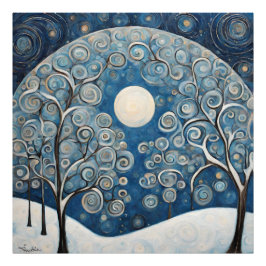 Snowy Winter Trees Fotodruck