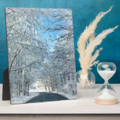 Snowy Winter Trees Fotoplatte (Seite)