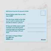 Snowy Winter Village Holiday Christmas CUSTOM Postkarte (Rückseite)