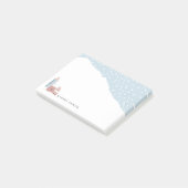 Snowy Winter Village Personalisiert Post-it Klebezettel (angewinkelt)