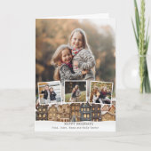 Snowy Winter Village Vier-Foto Collage Karte (Vorderseite)