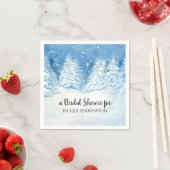 Snowy Winter Wedding Trees Forest Brautparty Serviette (Beispiel)