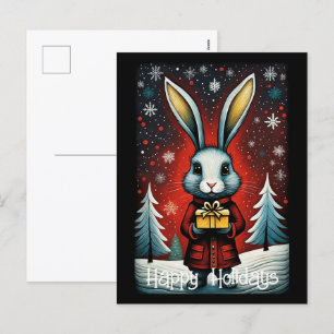 Snowy Winter Weihnachtsfeiertage Feiertagspostkarte