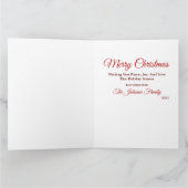 Snowy Winter Weihnachtslandschaft Szene Karte (Innenseite)