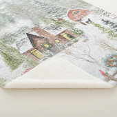 Snowy Winter Weihnachtslandschaft Szene Sherpadecke (3/4)