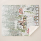 Snowy Winter Weihnachtslandschaft Szene Sherpadecke (Vorderseite (Horizontal))
