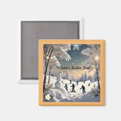 "Snowy Winter Wonderland" Magnet (Vorderseite/Rückseite)