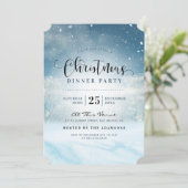 Snowy Winter Wonderland Weihnachtsabend Party Einladung