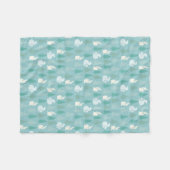 Snowy Winter Woodland Tiere Fleecedecke (Vorderseite (Horizontal))