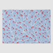 Snowy Winterberries Weihnachten Seidenpapier (Vorderseite)