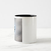 Snowy-Wolf-Ikonen-Blau Zweifarbige Tasse (Mittel)