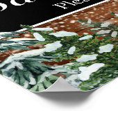 Snowy Wood & Forest Bar Bat Mitzvah Begrüßungszeic Poster (Ecke)