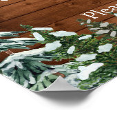 Snowy Wood & Forest Bar Bat Mitzvah Begrüßungszeic Poster (Ecke)