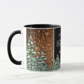 Snowy Wood & Forest Black Pine Wedding Mr. Mrs. Tasse (Links)