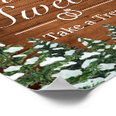 Snowy Wood & Forest Country Wedding Gefälligkeitsz Poster (Ecke)