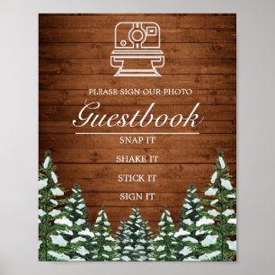 Snowy Wood & Forest Foto Gästebuch Hochzeit