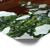 Snowy Wood & Forest Frohe Weihnachtsfeier Foto Pro Poster (Ecke)