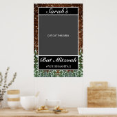 Snowy Wood & Forest Rural Bat Mitzvah Foto Prop Poster (Küche)