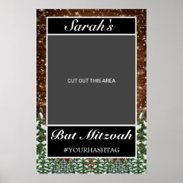 Snowy Wood & Forest Rural Bat Mitzvah Foto Prop Poster