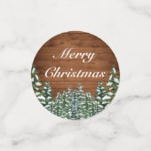 Snowy Wood Forest Rural Frohe Weihnachtsschneefloc Konfetti (Klein Vorderseite)