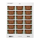 Snowy Wood & Forest Rural Happy Holidays Adresse Adressaufkleber (Vorne)